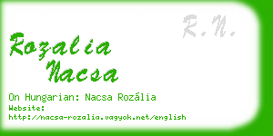 rozalia nacsa business card